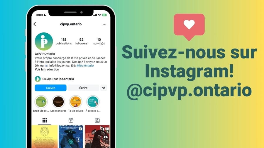 Capture d’écran de la page Instagram du CIPVP.