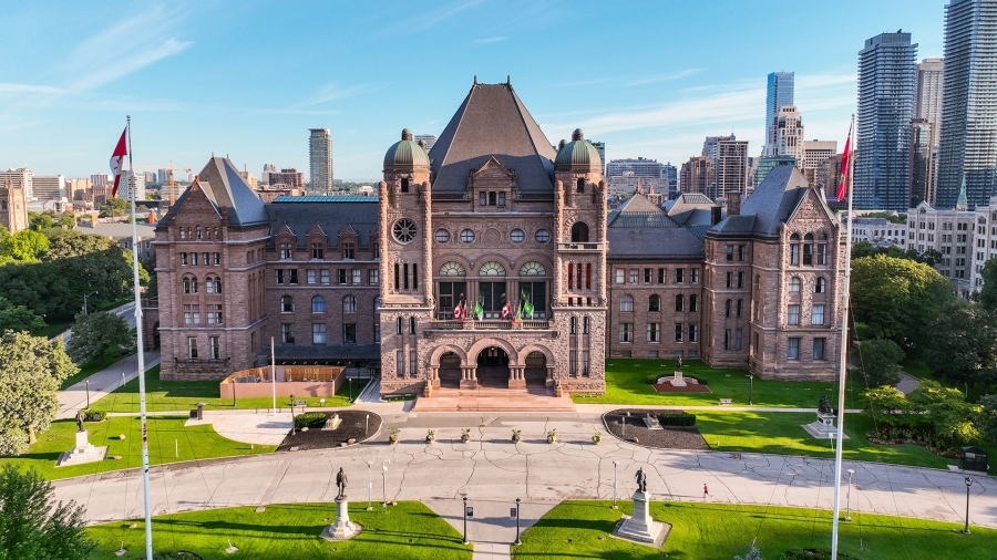 The Ontario Legislative Building at Queen's Park, Toronto.